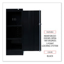 Alera Assembled 42" High Heavy-Duty Welded Storage Cabinet, Two Adjustable Shelves, 36w x 18d, Black