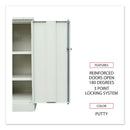 Alera Assembled 42" High Heavy-Duty Welded Storage Cabinet, Two Adjustable Shelves, 36w x 18d, Putty