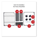 Alera Compact File Cart for Side-to-Side Filing, Metal, 1 Shelf, 1 Bin, 15.25" x 12.38" x 21", Black