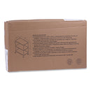 Alera Three-Shelf Wire Cart with Liners, Metal, 3 Shelves, 600 lb Capacity, 34.5" x 18" x 40", Silver