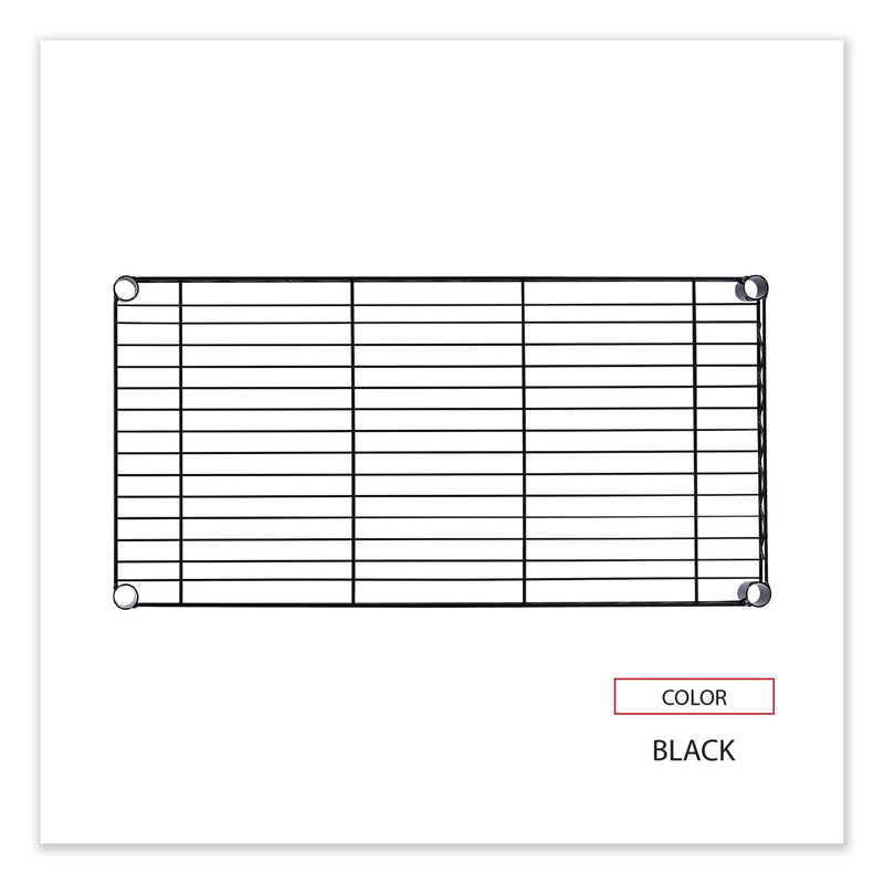 Alera Industrial Wire Shelving Extra Wire Shelves, 36w x 18d, Black, 2 Shelves/Carton