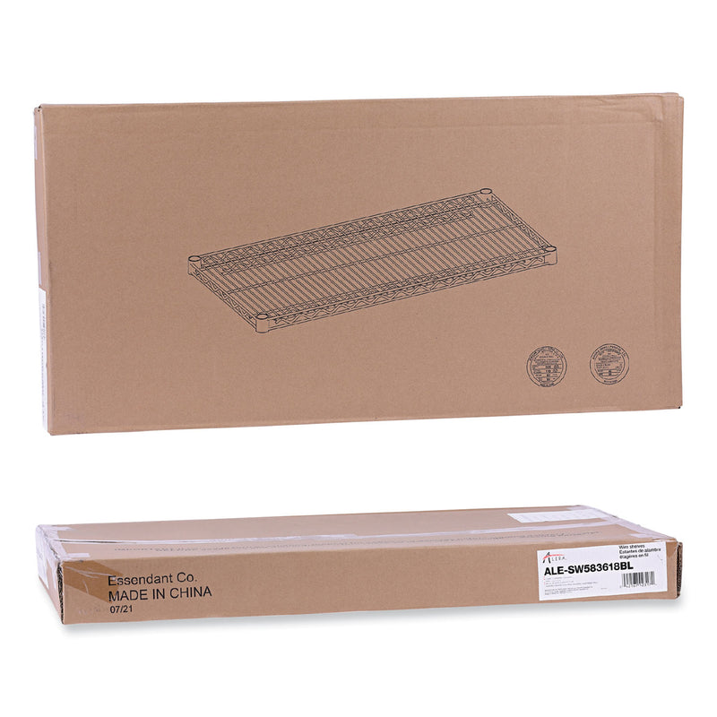 Alera Industrial Wire Shelving Extra Wire Shelves, 36w x 18d, Black, 2 Shelves/Carton