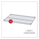 Alera Industrial Wire Shelving Extra Wire Shelves, 36w x 24d, Silver, 2 Shelves/Carton