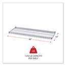 Alera Industrial Wire Shelving Extra Wire Shelves, 48w x 18d, Silver, 2 Shelves/Carton