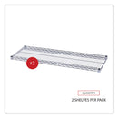 Alera Industrial Wire Shelving Extra Wire Shelves, 48w x 18d, Silver, 2 Shelves/Carton
