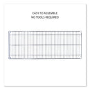 Alera 5-Shelf Wire Shelving Kit with Casters and Shelf Liners, 48w x 18d x 72h, Silver