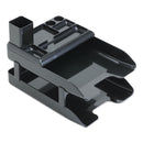 deflecto Corporate Desk Tray Set, 2 Sections, Letter to Legal Size Files, 10" x 13.63" x 2.25", Black, Set