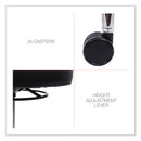 Alera HL Series Height-Adjustable Utility Stool, Backless, Supports Up to 300 lb, 24" Seat Height, Black Seat, Chrome Base