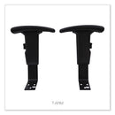 Alera Optional Height-Adjustable T-Arms for Alera Essentia and Interval Series Chairs, Black, 2/Set