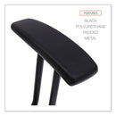 Alera Optional Fixed Height T-Arms for Alera Essentia and Interval Series Chairs, Black, 2/Set