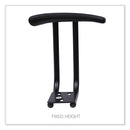 Alera Optional Fixed Height T-Arms for Alera Essentia and Interval Series Chairs, Black, 2/Set