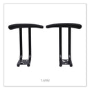 Alera Optional Fixed Height T-Arms for Alera Essentia and Interval Series Chairs, Black, 2/Set