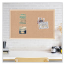 U Brands Cork Bulletin Board, 35 x 23, Natural Surface, Birch Frame