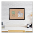 U Brands Cork Bulletin Board with Aluminum Frame, 47 x 35, Natural Surface, Black Frame