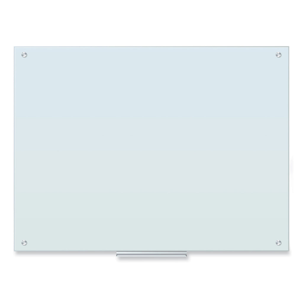 U Brands 35 in. x 23 in. White Frosted Surface Frameless Glass Dry Erase Board