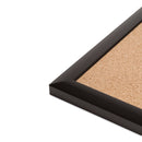 U Brands Cork Bulletin Board with Aluminum Frame, 35 x 23, Natural Surface, Black Frame