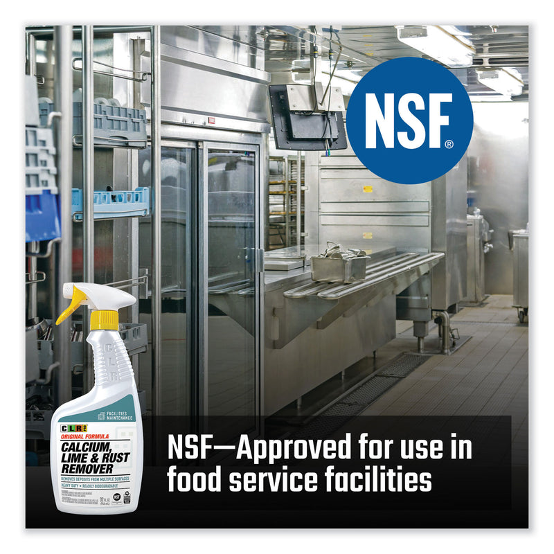 CLR PRO Calcium, Lime and Rust Remover, 32 oz Spray Bottle, 6/Carton