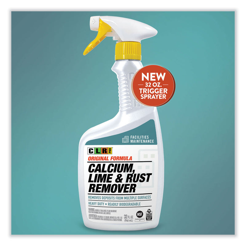 CLR PRO Calcium, Lime and Rust Remover, 32 oz Spray Bottle, 6/Carton
