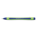 Schneider Xpress Fineliner Porous Point Pen, Stick, Medium 0.8 mm, Blue Ink, Blue/Green Barrel, 10/Box