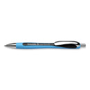 Schneider Slider Rave XB Ballpoint Pen, Retractable, Extra-Bold 1.4 mm, Black Ink, Black/Light Blue Barrel