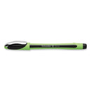 Schneider Xpress Fineliner Porous Point Pen, Stick, Medium 0.8 mm, Black Ink, Black/Green Barrel, 10/Box
