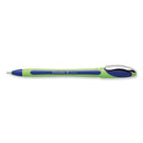 Schneider Xpress Fineliner Porous Point Pen, Stick, Medium 0.8 mm, Blue Ink, Blue/Green Barrel, 10/Box