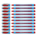 Schneider Slider Memo XB Ballpoint Pen, Stick, Extra-Bold 1.4 mm, Red Ink, Red/Light Blue Barrel, 10/Box