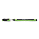 Schneider Xpress Fineliner Porous Point Pen, Stick, Medium 0.8 mm, Black Ink, Black/Green Barrel, 10/Box