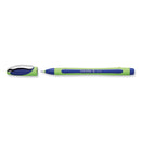 Schneider Xpress Fineliner Porous Point Pen, Stick, Medium 0.8 mm, Blue Ink, Blue/Green Barrel, 10/Box