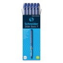Schneider Slider Basic Ballpoint Pen, Stick, Fine 0.7 mm, Blue Ink, Blue Barrel, 10/Box