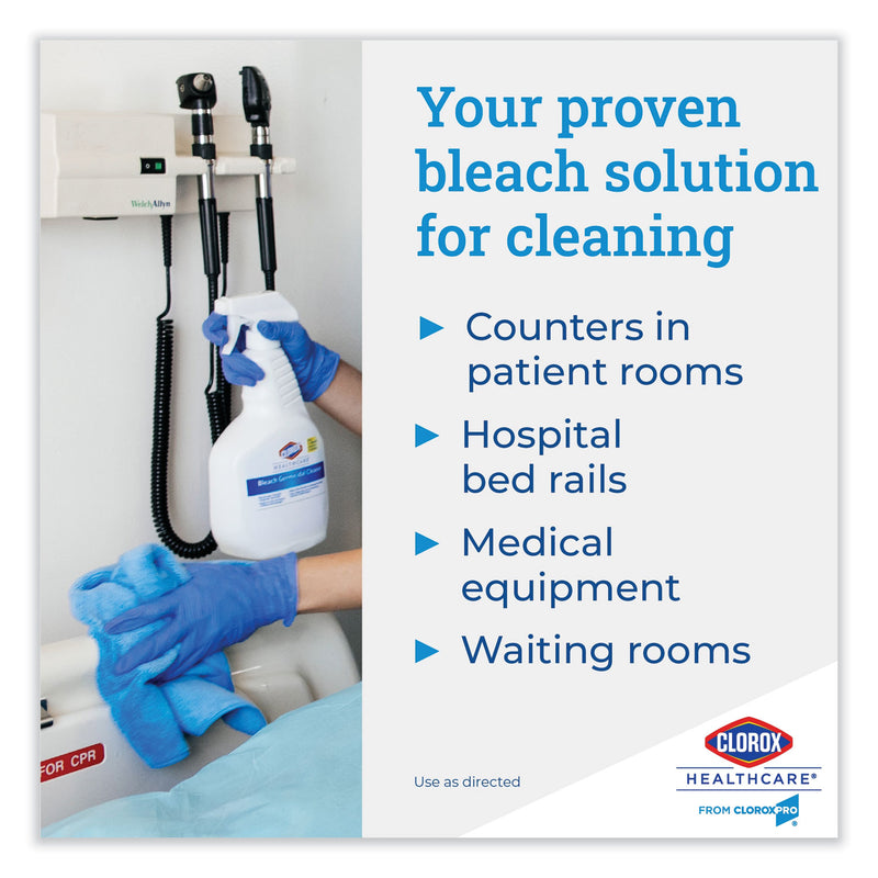 Clorox Bleach Germicidal Cleaner, 128 oz Refill Bottle, 4/Carton