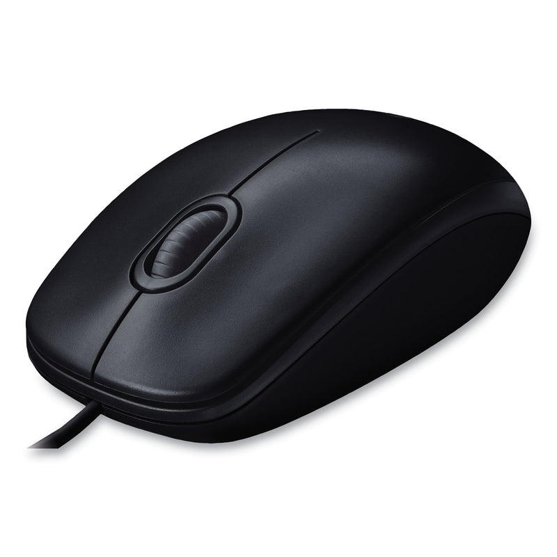 Logitech M100 Corded Optical Mouse, USB 2.0, Left/Right Hand Use, Black