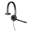 Logitech USB H570e Over-the-Head Wired Headset, Monaural, Black