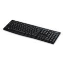 Logitech K270 Wireless Keyboard, USB Unifying Receiver, Black