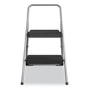 Cosco 2-Step Folding Steel Step Stool, 200 lb Capacity, 28.13" Working Height, Cool Gray