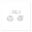 Gyration Fixed Dome Junction Box, 4.28 x 4.28 x 1.42, White