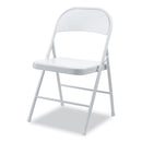Alera Armless Steel Folding Chair, Supports Up to 275 lb, Gray, 4/Carton