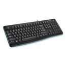 Logitech K120 Ergonomic Desktop Wired Keyboard, USB, Black