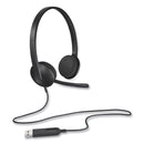 Logitech H340 Corded Headset, USB, Black