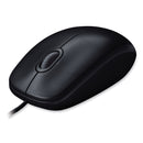 Logitech B100 Optical USB Mouse, USB 2.0, Left/Right Hand Use, Black