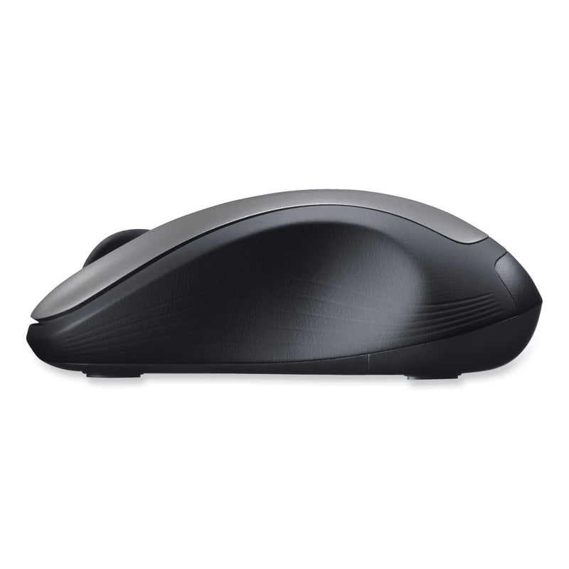 Logitech M310 Wireless Mouse, 2.4 GHz Frequency/30 ft Wireless Range, Left/Right Hand Use, Silver/Black
