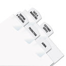 Redi-Tag Laser Printable Index Tabs, 1/5-Cut, White, 1.13" Wide, 375/Pack