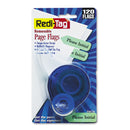 Redi-Tag Arrow Message Page Flags in Dispenser, "Please Initial", Mint, 120/Dispenser