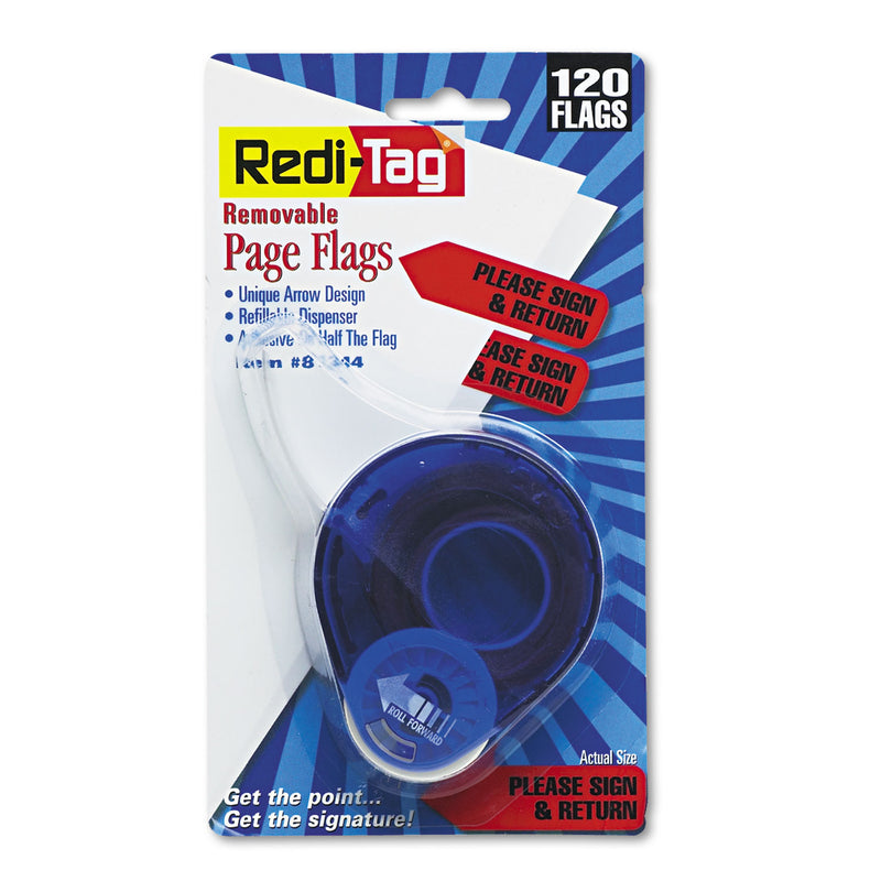 Redi-Tag Arrow Message Page Flags in Dispenser, "Please Sign and Return", Red, 120 Flags/Dispenser