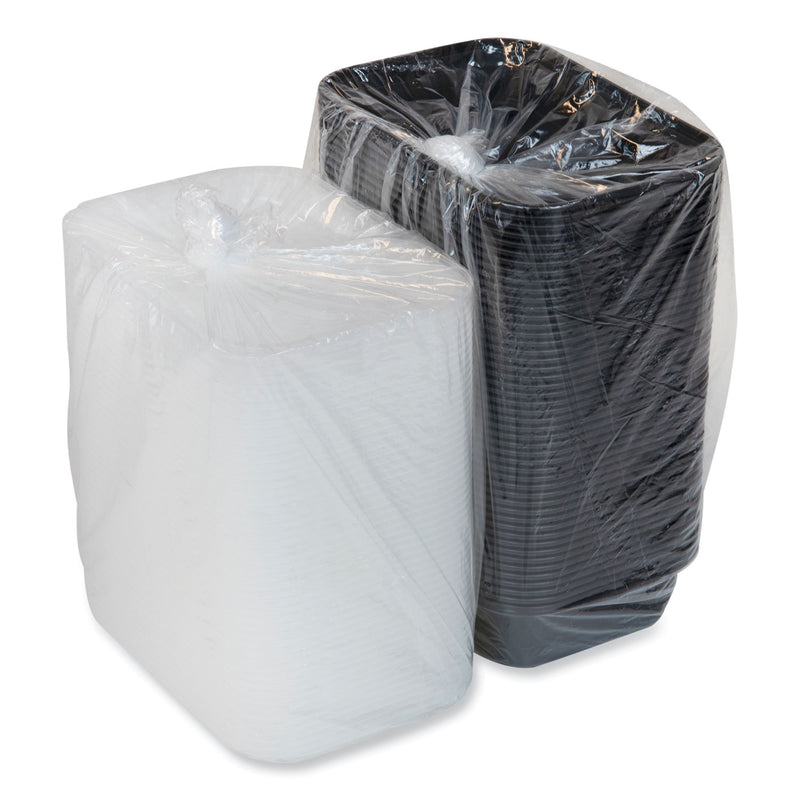 Pactiv Evergreen EarthChoice Versa2Go Microwaveable Container, 36 oz, 8.4 x 5.6 x 2, Black/Clear, Plastic, 150/Carton