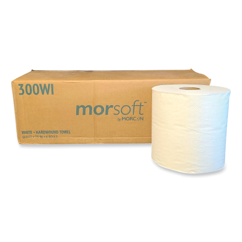 Morcon Tissue Morsoft Controlled Towels, I-Notch, 7.5" x 800 ft, White, 6/Carton