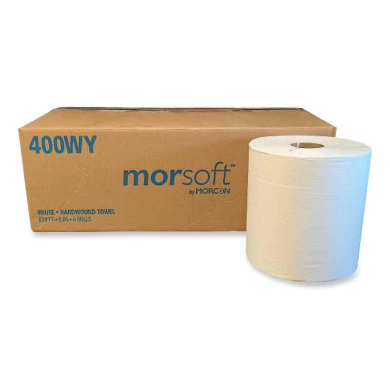 Morcon Tissue Morsoft Controlled Towels, Y-Notch, 8" x 800 ft, White, 6/Carton