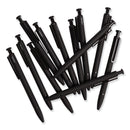 U Brands Monterey Ballpoint Pen, Medium 1 mm, Black Ink, Black Barrel, Dozen