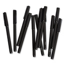 U Brands Catalina Porous Point Pen, Stick, Fine 0.7 mm, Black Ink, Black Barrel, 12/Pack
