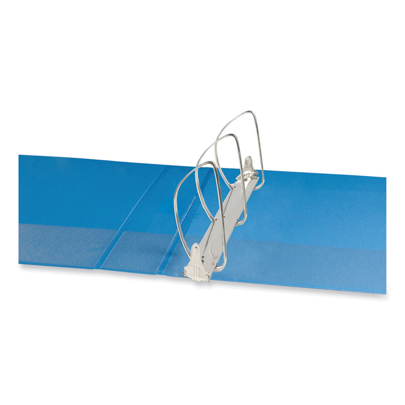 Universal Slant D-Ring View Binder, 3 Rings, 2" Capacity, 11 x 8.5, Light Blue